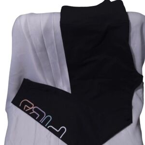 Fila Black Leggings with Multicolor Logo